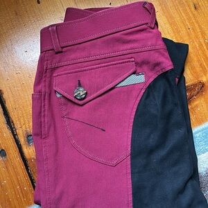 Euro-Star Ruby Full-Seat Breeches 24 Red NWOT